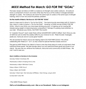 Mixx Method for March